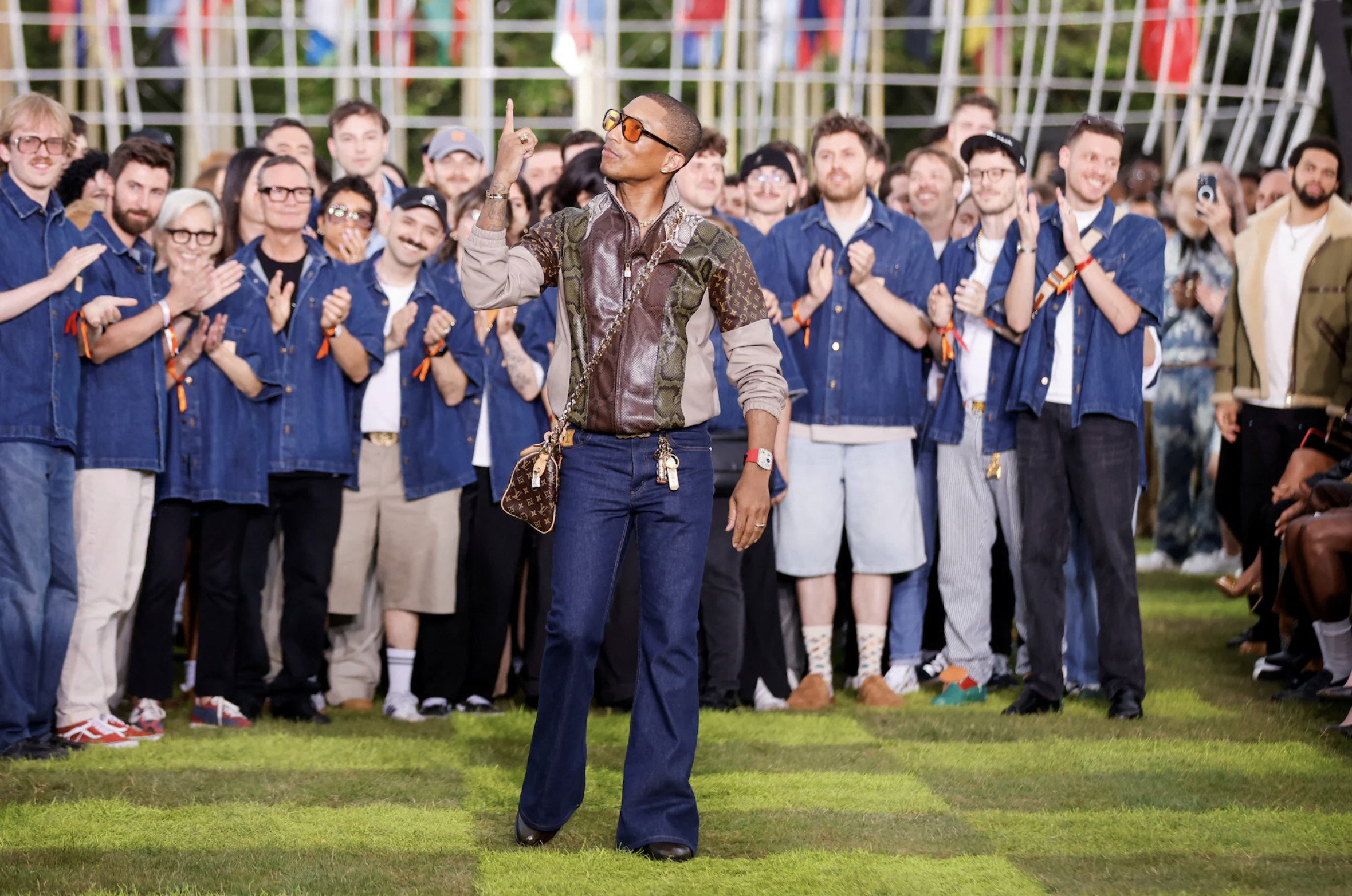 American singer Pharrell Williams opens Paris Fashion Week for Louis Vuitton
