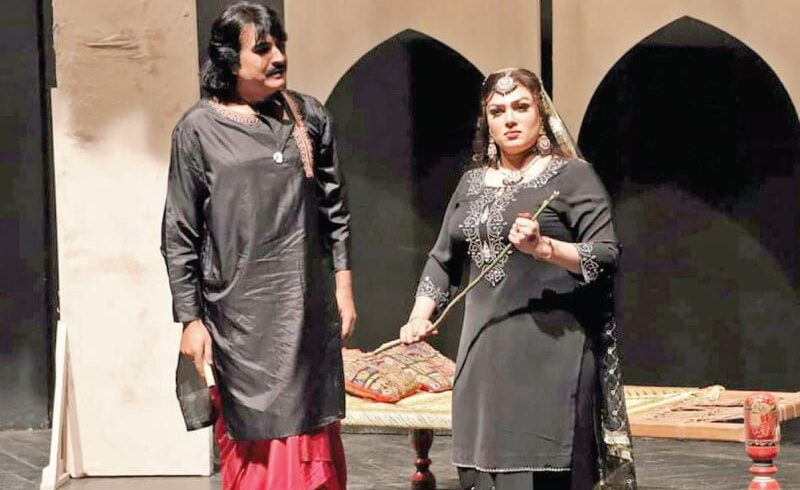 actors perform heer waris shah at the lahore arts council photo nni