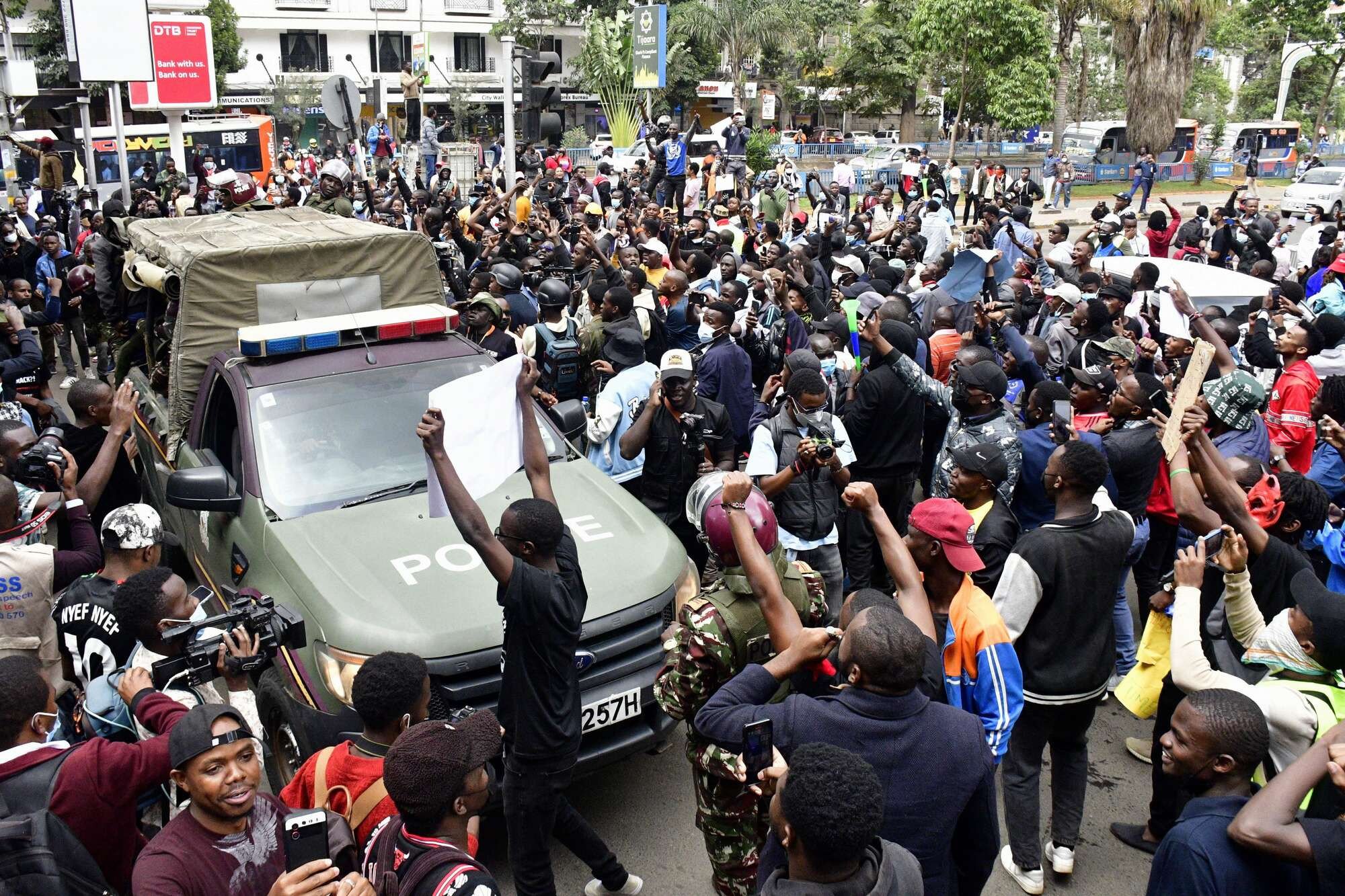 Police fire on protesters trying to storm Kenyan parliament, at least five dead