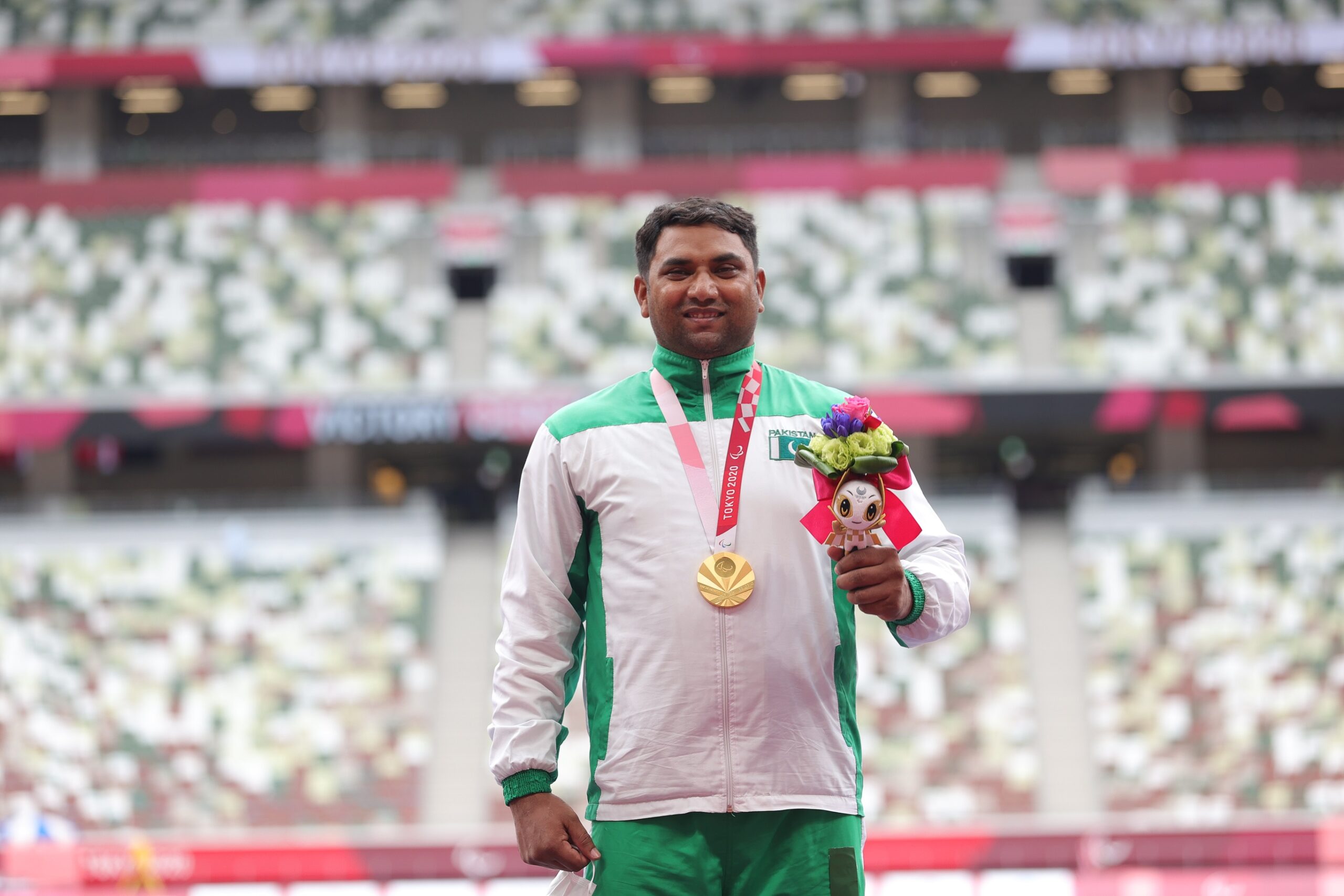 Haider Ali du Pakistan remporte le bronze au lancer du disque F37 masculin aux Jeux Paralympiques 2024